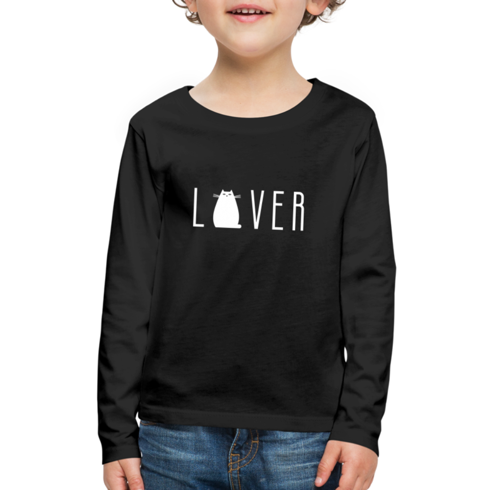 Fat Cat - Kids' Premium Long Sleeve T-Shirt - black