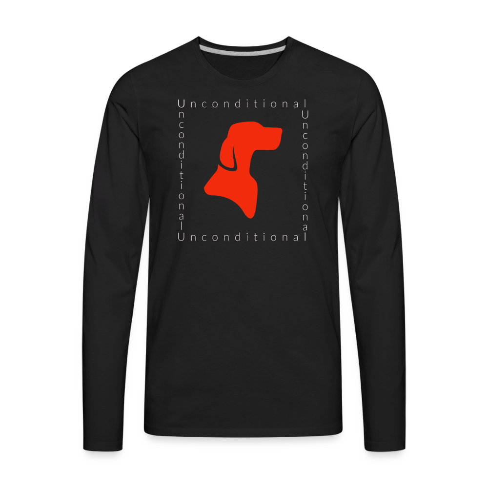 Unconditional Dog - Men's Premium Long Sleeve T-Shirt - black