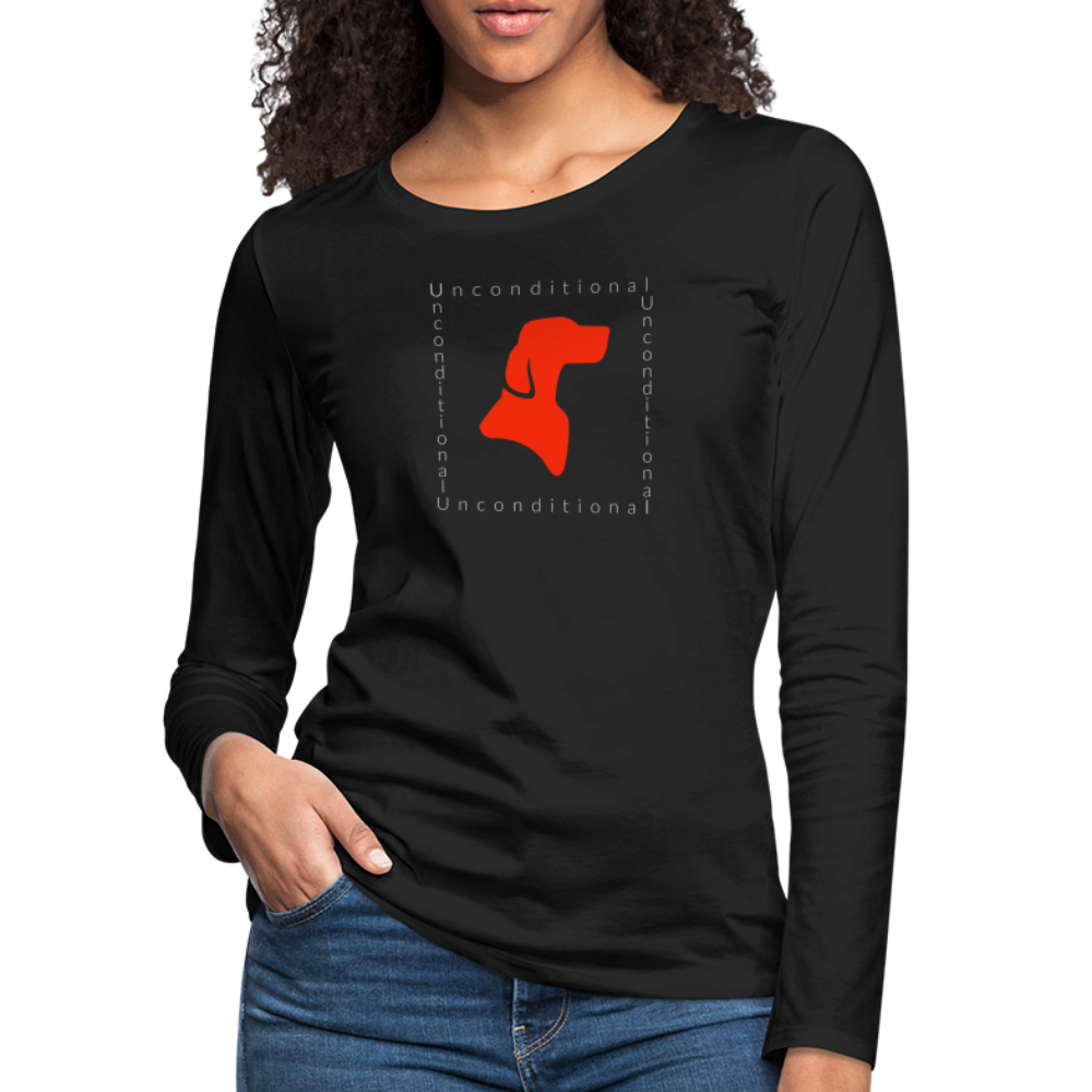 Unconditional Dog - Women's Premium Long Sleeve T-Shirt - black