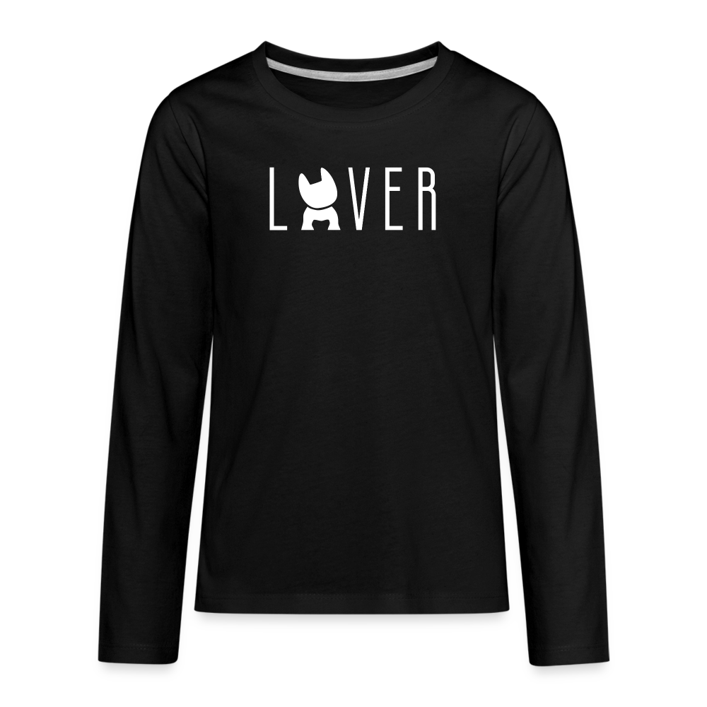 Bull Dog Lover - Kids' Premium Long Sleeve T-Shirt - black